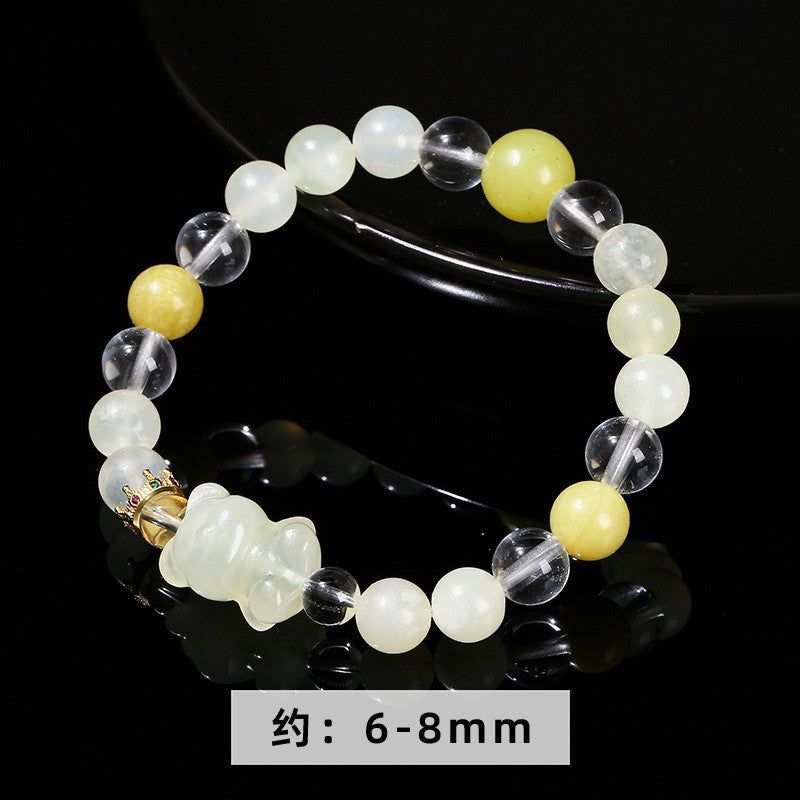 Jingdong Jewelry Natural Crystal Bracelet Jade New Chinese Style Fresh Tassel Bracelet for Girls and Best Friends Agate Bracelet