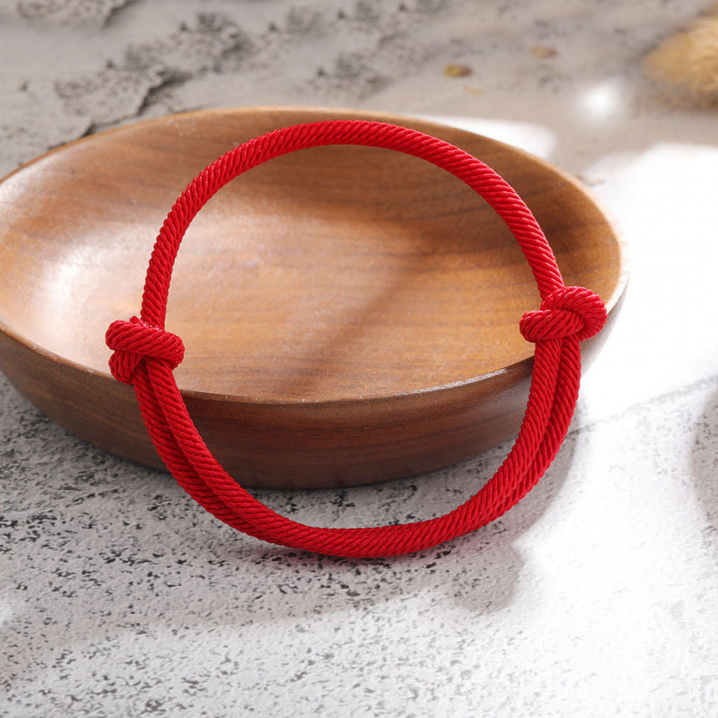 Benmingnian Red Rope Body Protection Bracelet Simple Milan Rope Black Rope Red Rope Couple Bracelet Hand-woven Hand Rope Wholesale