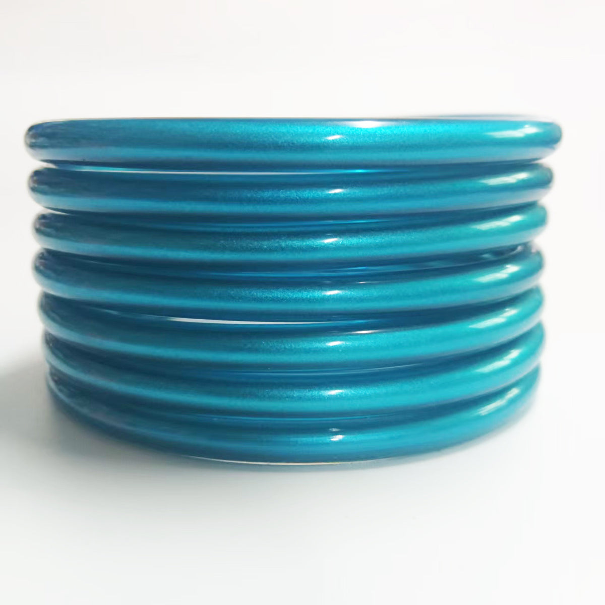 7-Layer Plastic Silicone Bracelets Gold Foil Jelly Bangles Multi-Layer Silicone Gold Foil Paint Bracelets Factory Direct Sales