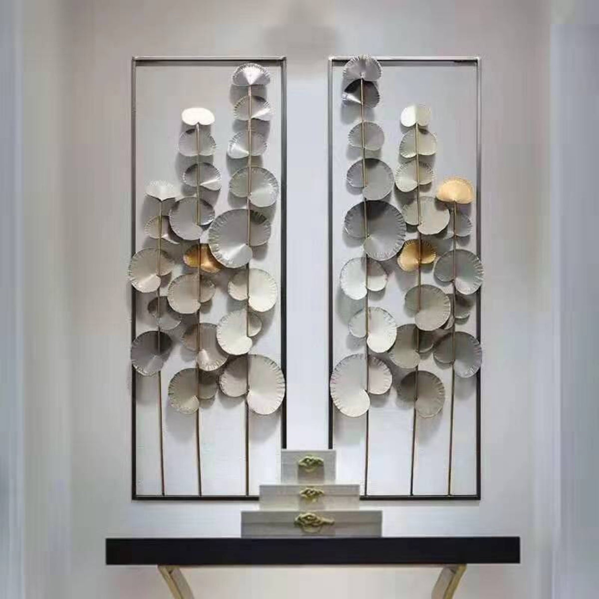 A Pair of Home Wall Hangings, Creative Iron Wall Hangings, Stereo Wall Hangings, Living Room Background Wall Decorations