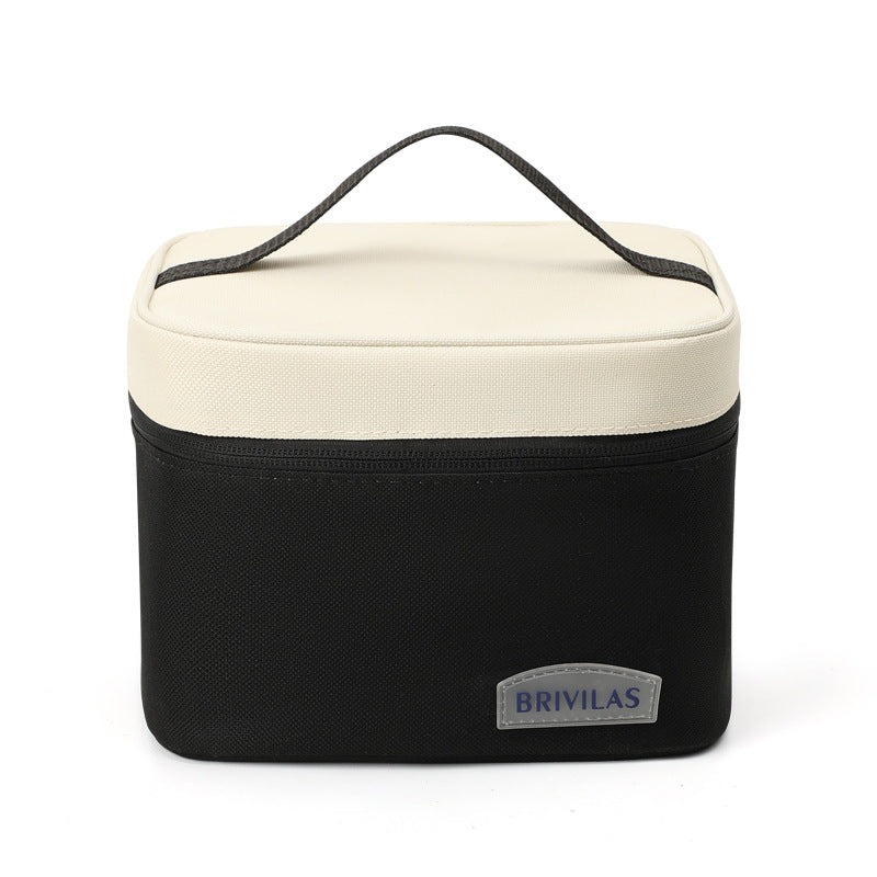 New Dopamine Large-Capacity Double-Layer  Aluminum Foil Thickened Portable Picnic Bag Office Worker Insulated Lunch Bag