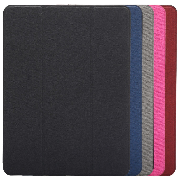 Cloth Texture Pattern Case for iPad 9.7 (2018) & iPad 9.7 inch (2017), with Three-folding Holder & Pen Slots, For iPad 9.7 (2018) & iPad 9.7(2017), For iPad 9.7 (2018) & iPad 9.7 (2017), For  iPad 9.7 (2018) & iPad 9.7, For iPad 9.7 (2018) & iPad 9.7