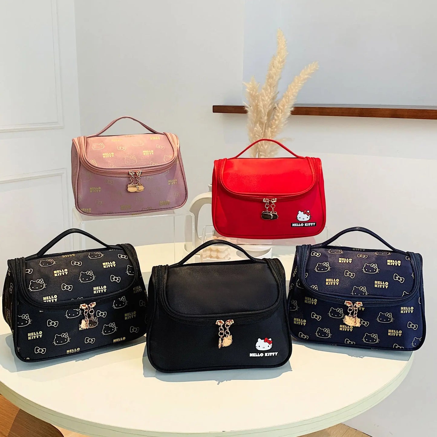 Hemasa Hello Kitty Makeup Bag  /Cosmetic Bags / Makeup Pouch Cute Travel Organizer Toiletry Box Make Up Cases