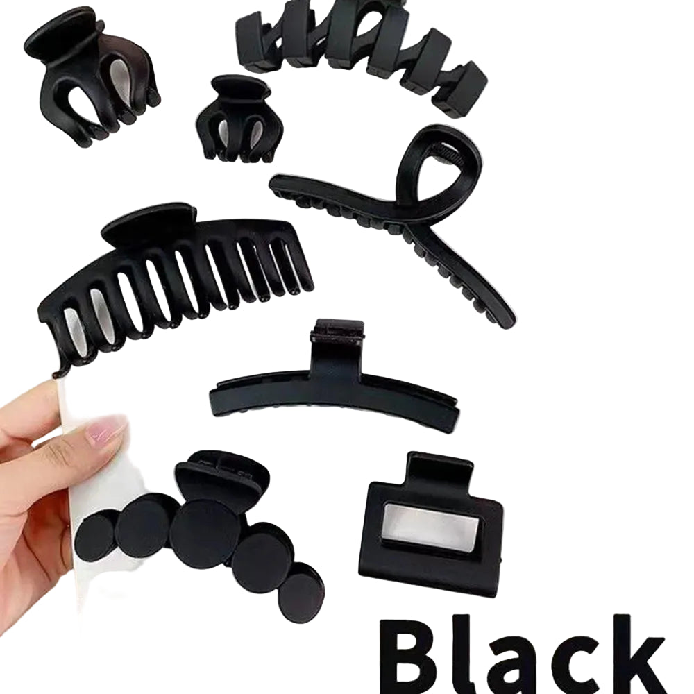 Tejesa 8Pcs/Set New Fashion Gradient Color Hair Clip Acrylic Sweet Girls Ponytail Flower Grabbed Hairpin Woman Headwear Accessories
