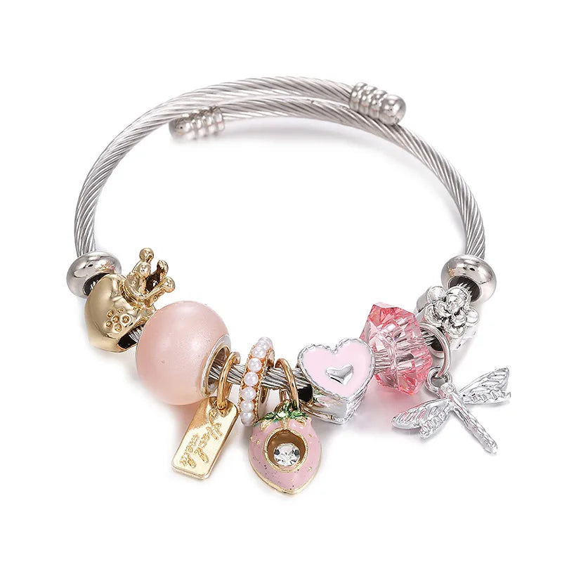 DIY Star Bracelets Woman Luxury Brand Stainless Steel Jewellery Accessory Couple Bracelet