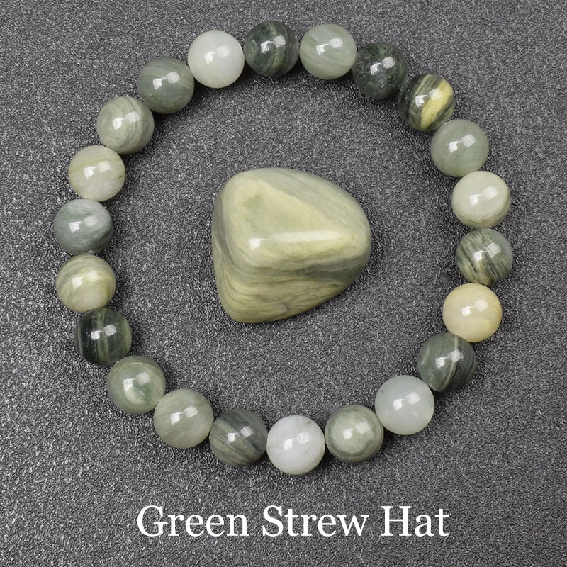 Tejesa Natural Golden Obsidian Stone Beads Bracelet Men Women/ Golden Light Rainbow Obsidian Raw Stone Round Bead Natural Energy Jewelry