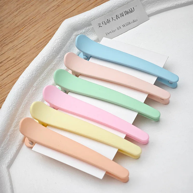 4Pcs/Set Candy Color Professional Hairdressing Salon Hairpins Plastic Duckbill Hair Clips DIY Alligator Hair Care Styling Tools