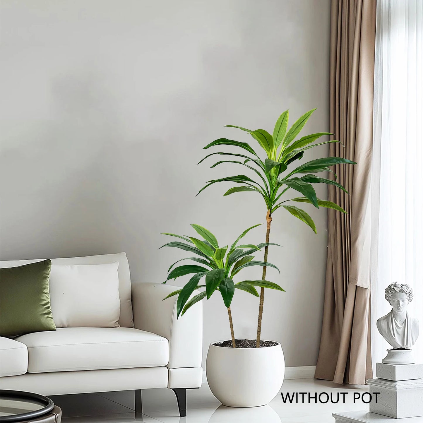 Tejesa 50-225CM Artificial green Dracaena plant tree indoor outdoor ornament fake plant for Home garden Room wedding decor halloween