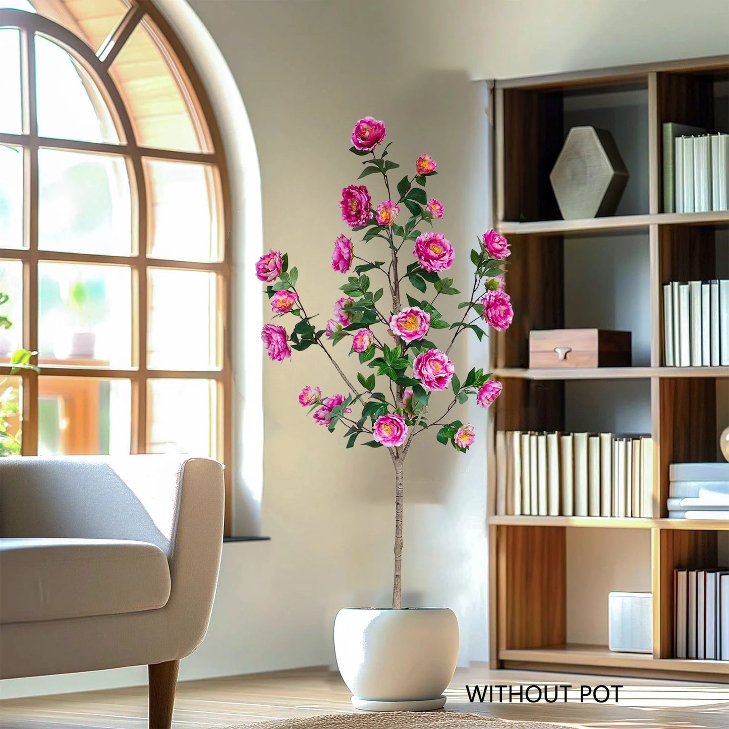 Tejesa 130-180CM Artificial Peony Flower tree plant Indoor outdoor Ornament fake plant for home garden wedding party living room decor