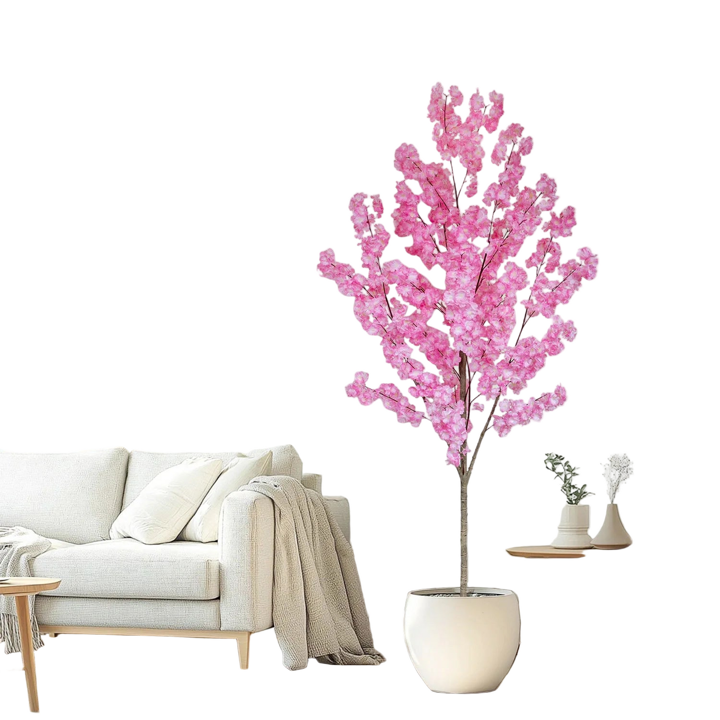 Tejesa 160-210CM Artificial cherry blossom tree plant Indoor outdoor Ornament fake plant for home wedding party living room decoration