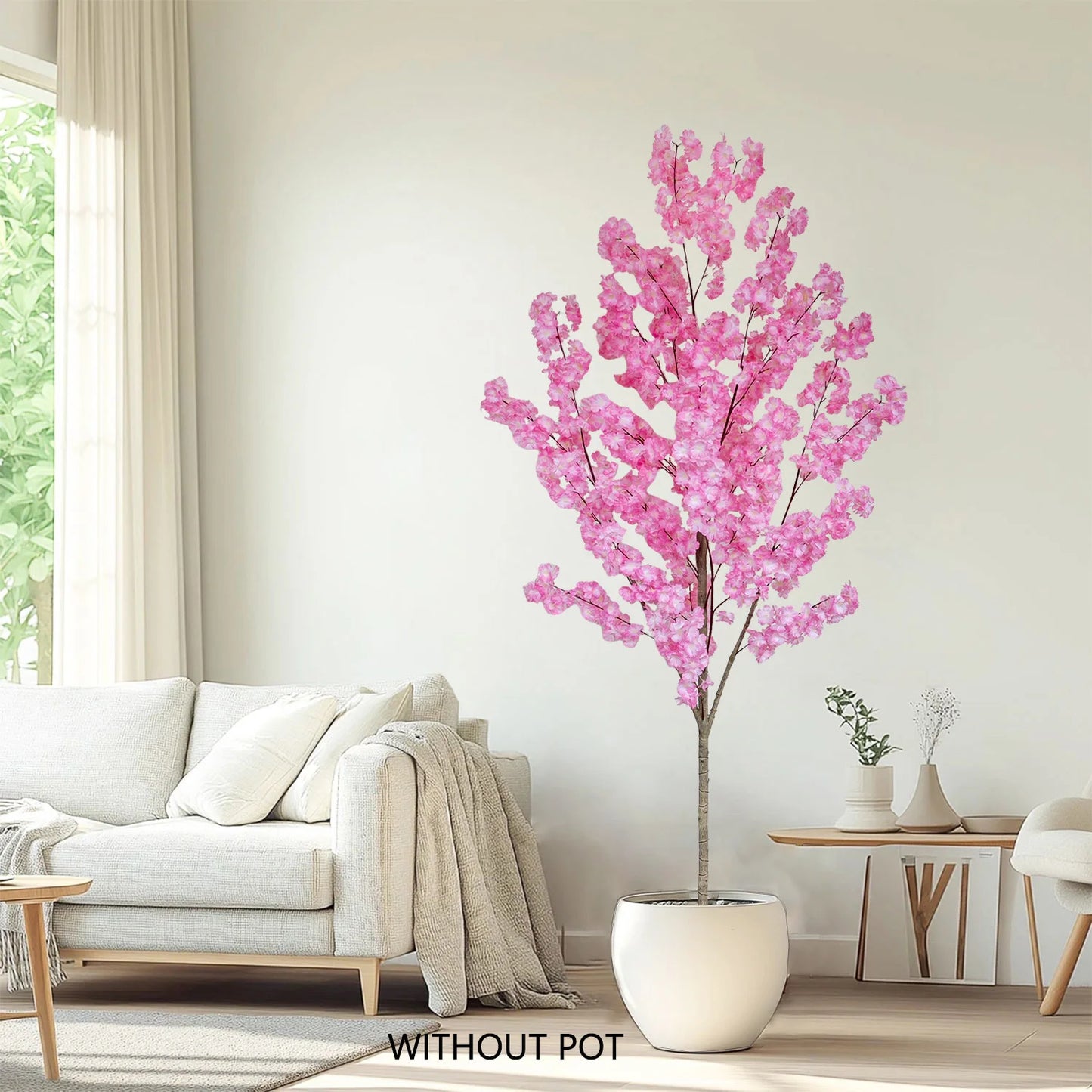 Tejesa 160-210CM Artificial cherry blossom tree plant Indoor outdoor Ornament fake plant for home wedding party living room decoration