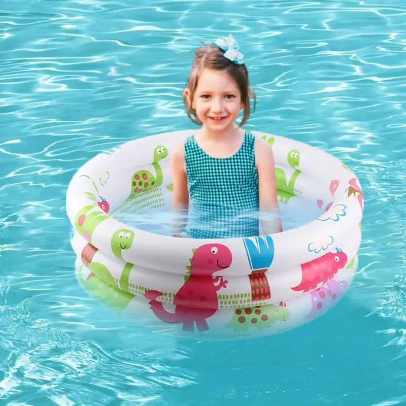 Hemasa 60/90cm Inflatable Baby Swimming Pool Portable Children Soft PVC Round Paddling Pool  for Toddler for  outdoor /Garden