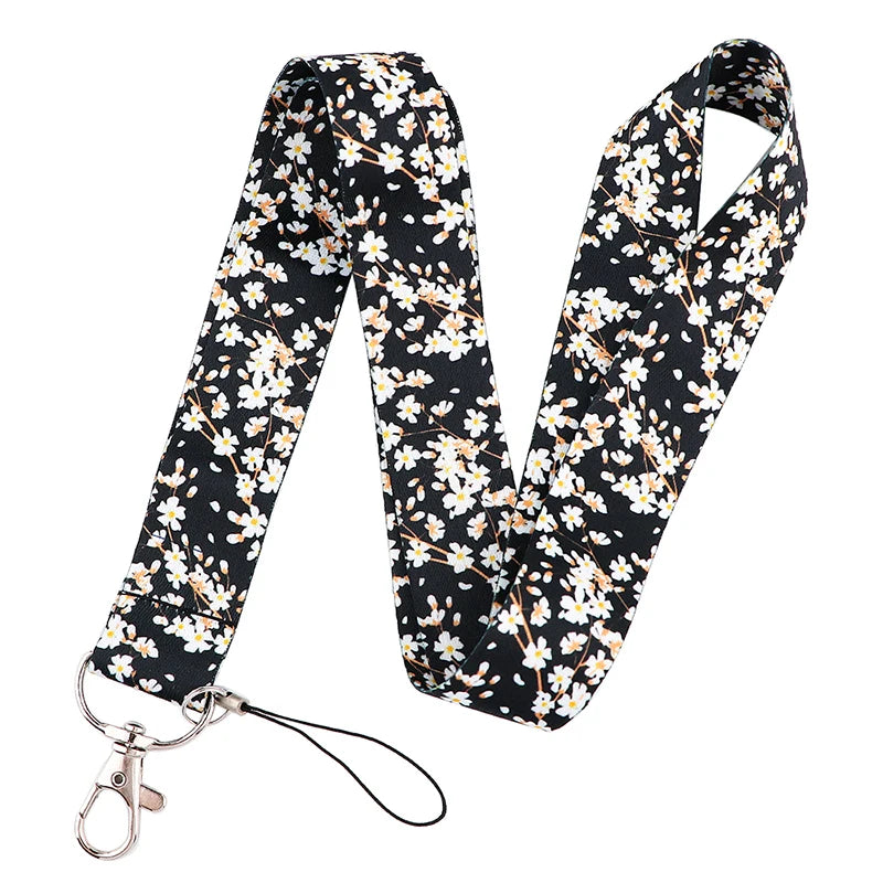 Tejesa Little daisy Lanyard for Key Cute Neck Strap Card ID Badge Holder Key Chain Accessories Wholesale