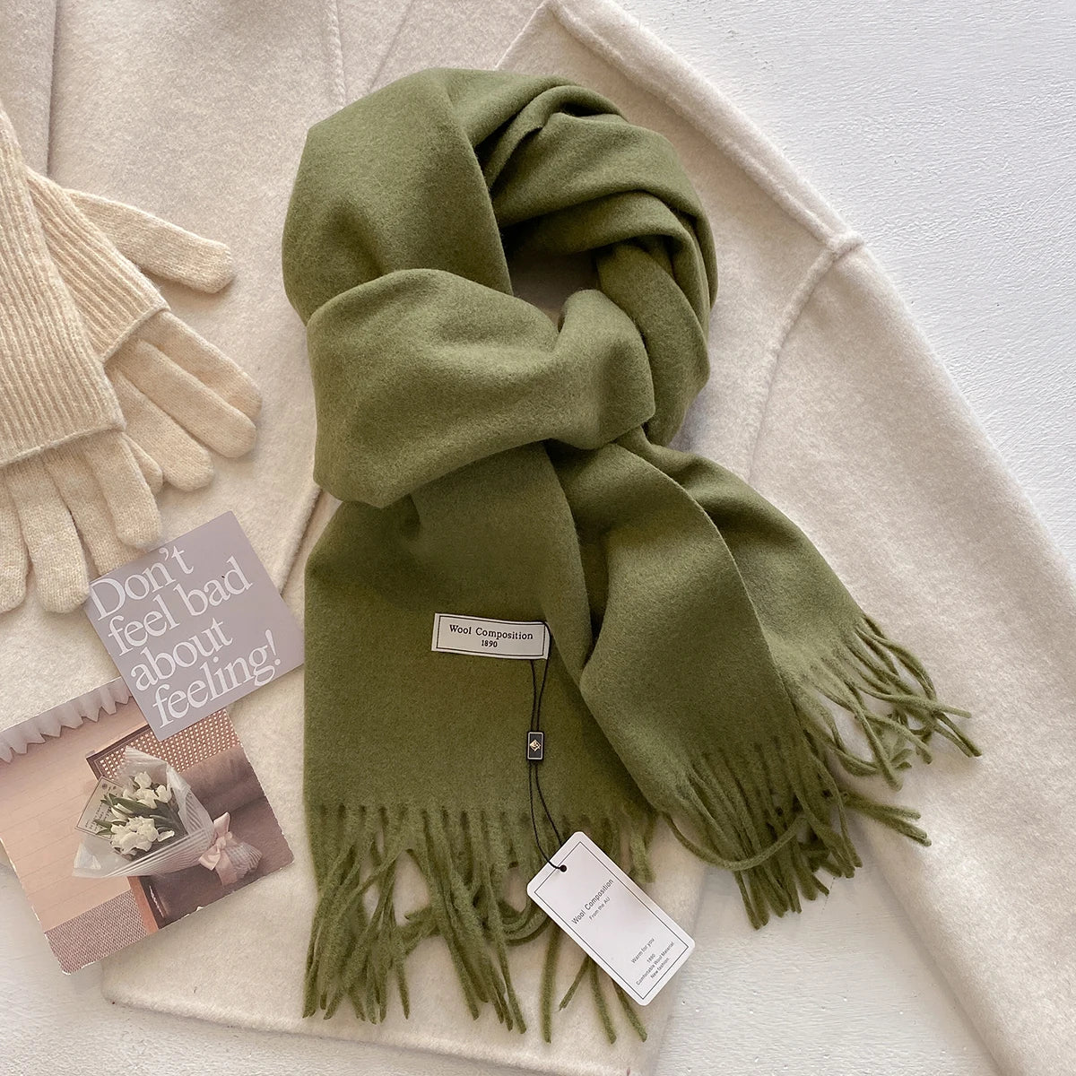 New 26 Color Winter Scarf For Women Long Warm Cashmere Scarves Hijab Solid Lady Shawl Wrap Female Pashmina Bandana Head Scarfs