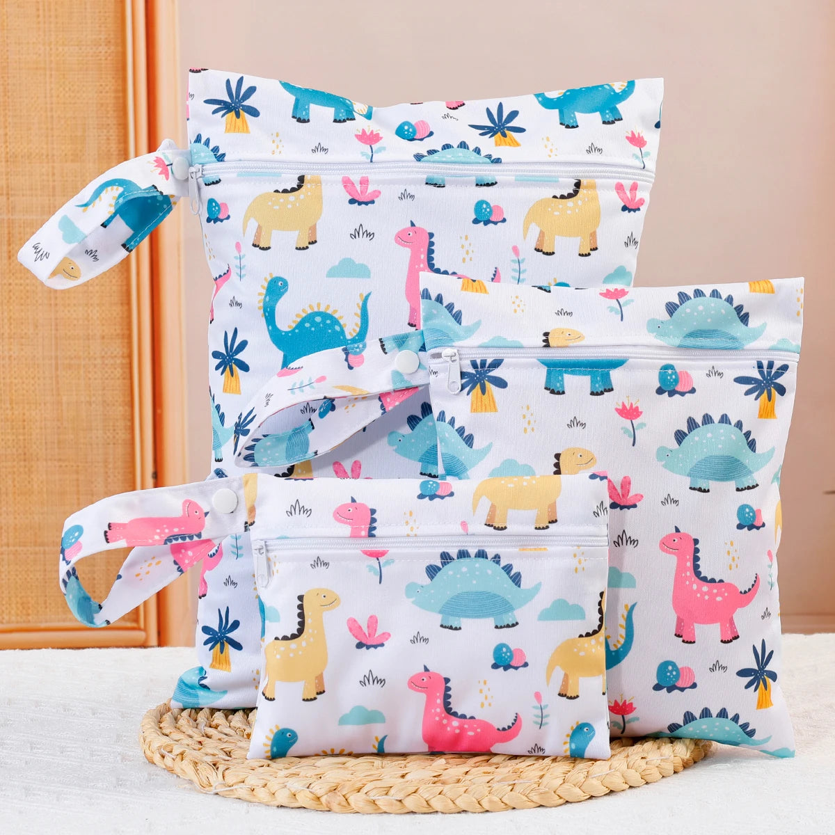 Tejesa 3pcs Set Washable Reusable Baby Blanket Storage Bag /Easy Carry Multifunctional Travel Bag