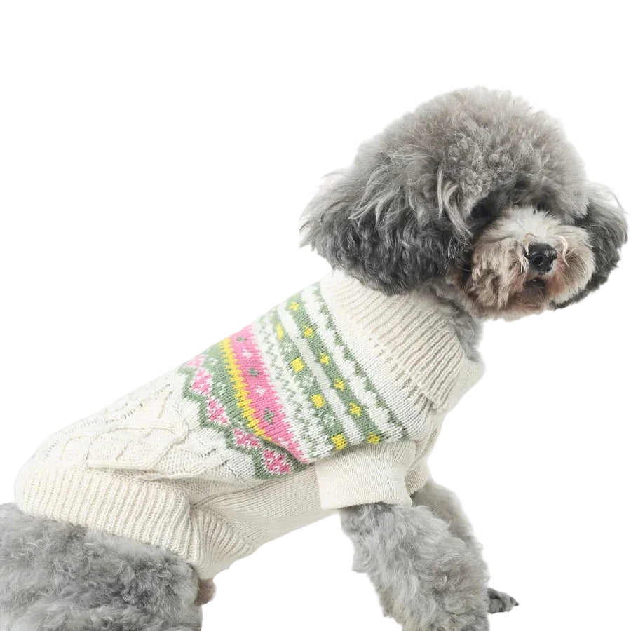 Tejesa Knitted Dog Sweater for Small Medium Dogs, Warm Winter Puppy Clothing, Cold Weather Thermal Pet Wear