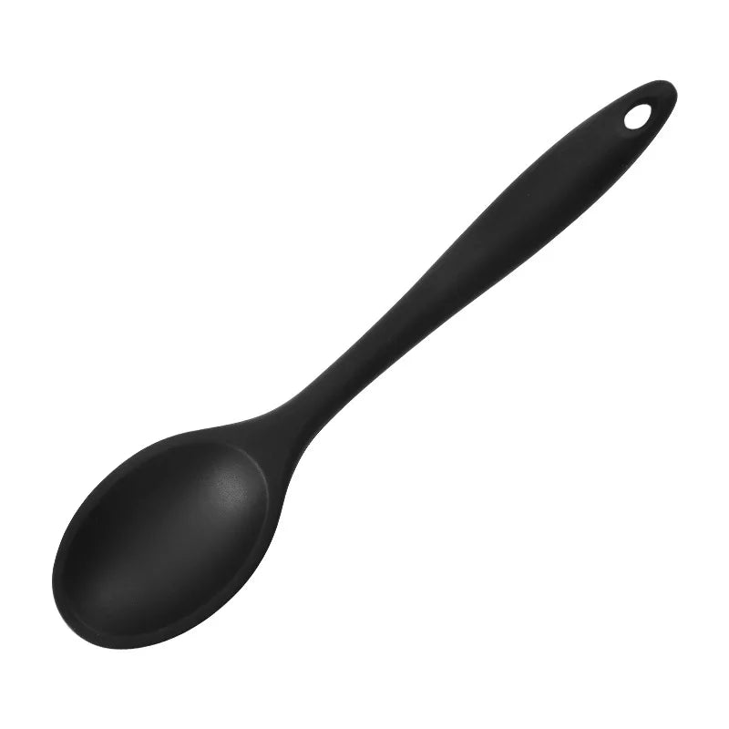Hemasa 5PCs  Silicone Soup Ladle Colander Kitchen Salad Mixing Spoon Children Tablespoons Rice Porridge Scoops