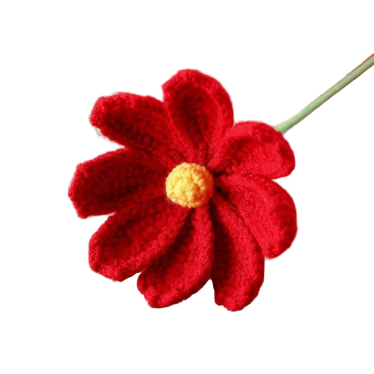 Hemasa 3Pcs  Crochet Bouquet  Knitted  Flowers for Wedding /Artificial Flower Knitting Bouquet Home Decor