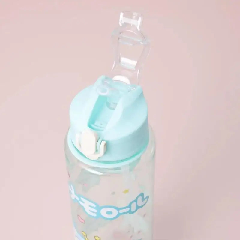 Tejesa Water Cup with Straw / Cute Cartoon Print Water Bottle for Office Home Gift