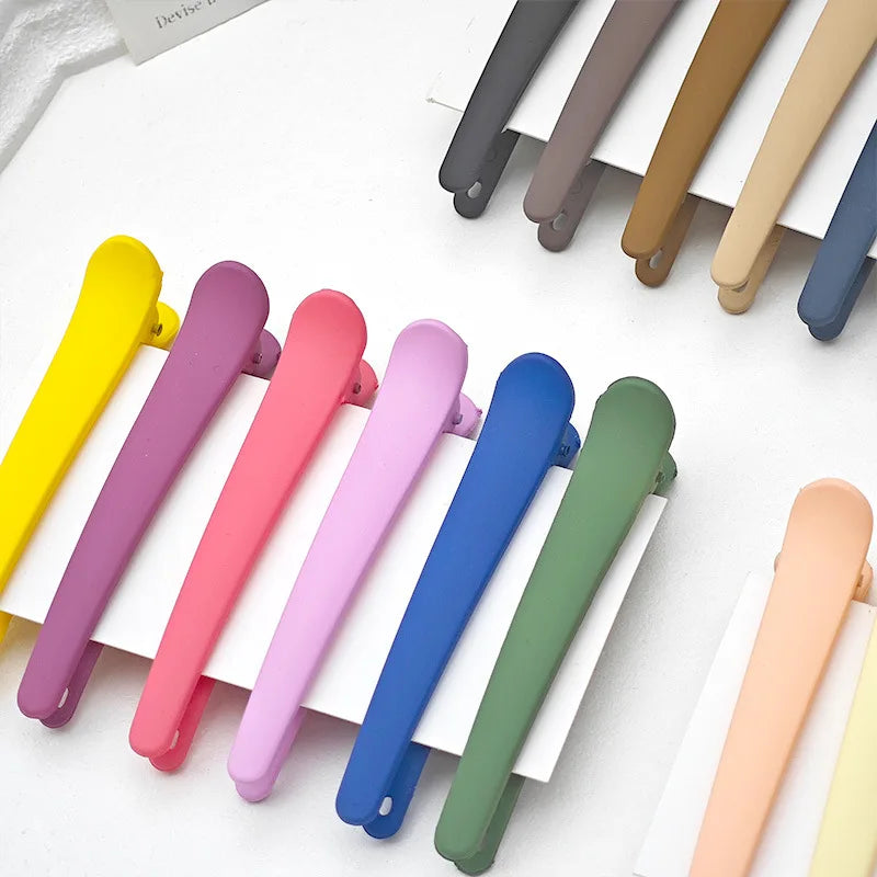 4Pcs/Set Candy Color Professional Hairdressing Salon Hairpins Plastic Duckbill Hair Clips DIY Alligator Hair Care Styling Tools