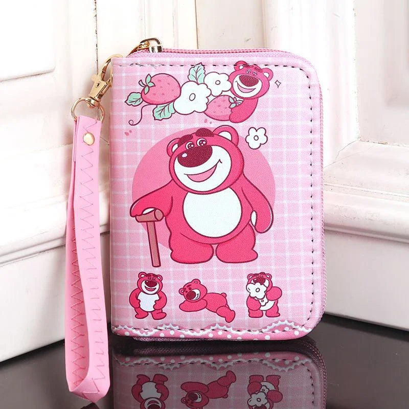 Cartoon Kuromi Short Version Waterproof Money Bag Zipper Coin Purse Multiple Card Slots Wallet Portable Decoration Girl Gift