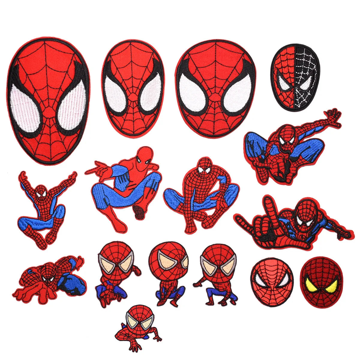20PCS Disney Marvel Superhero Spider-man Cartoon Embroidered Children's Patch Clothing Denim Pants Decorative Patch Accessory