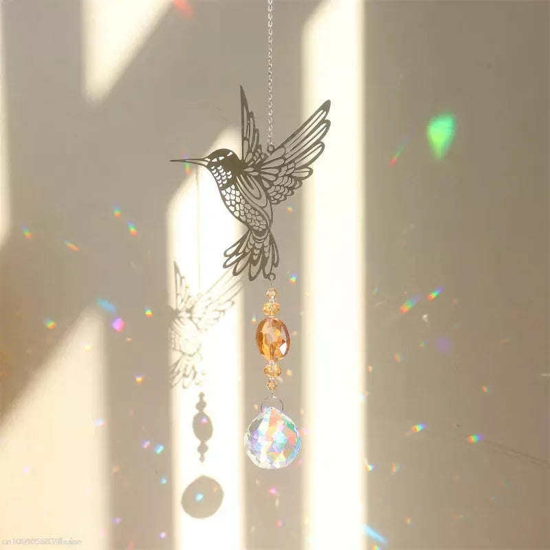 Crystal Sun Catcher Prisms Hanging Rainbow Chaser Window Wind Chime Tree of Life Home Decoration Car Art Hanging Pendant Nordic