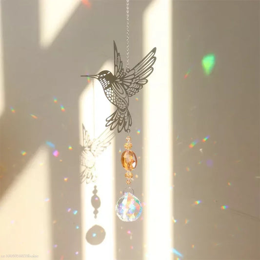 Crystal Sun Catcher Prisms Hanging Rainbow Chaser Window Wind Chime Tree of Life Home Decoration Car Art Hanging Pendant Nordic