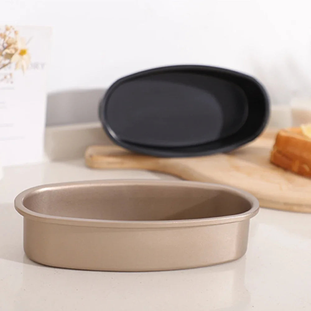 Hemasa  Oval Shape Cheesecake Baking Bread Pan /Non-stick Toast Cake Mold Tray