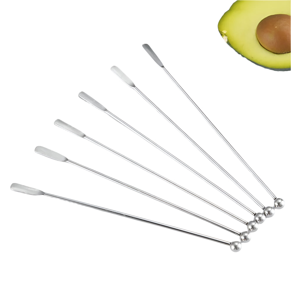 Hemasa  Stainless Steel  6 Pcs Cocktail Picks Fruit Sticks Toothpicks for Party Bar
