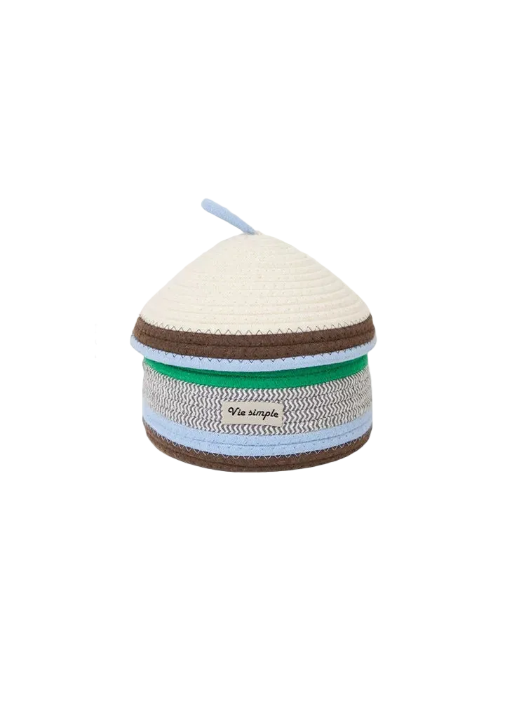 Tejesa Dopne Cotton Tead Woven Storage Basket Cute Living Room Sna Miscellaneous Goods Storage Box Bedroom Cosmetic Organizer...