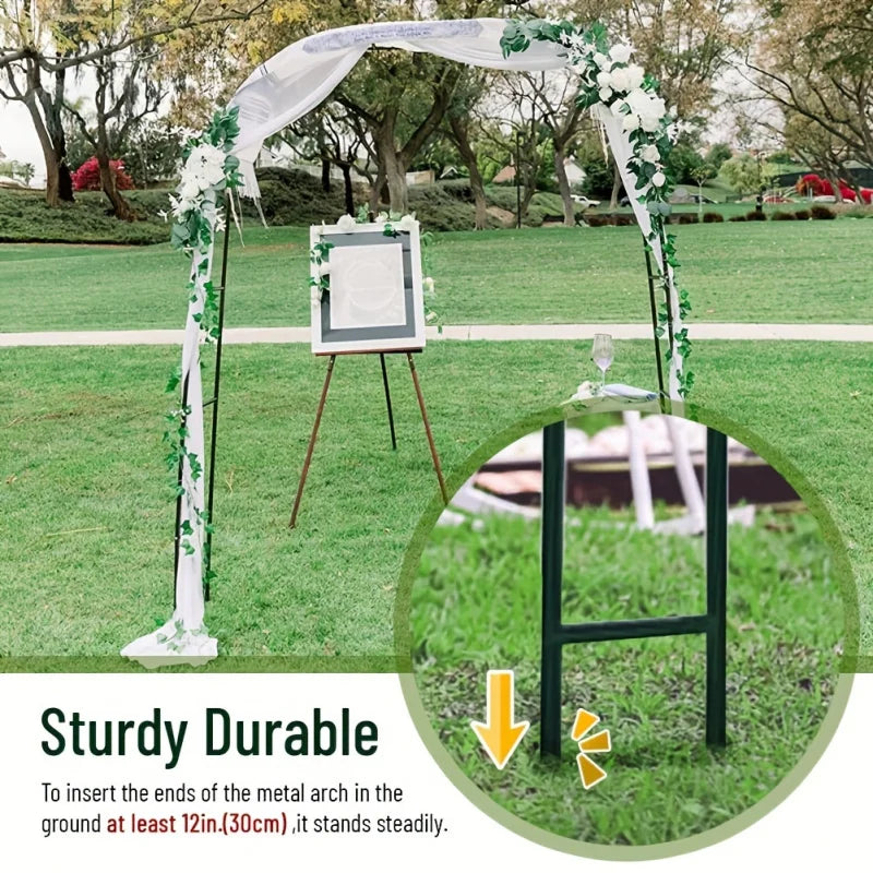 Tejesa Metal Garden Arch   100inch Large Size Heavy Duty Steel Frame Garden Arch With Gothic Style  / Wedding Arch Lawn Rock Climbing