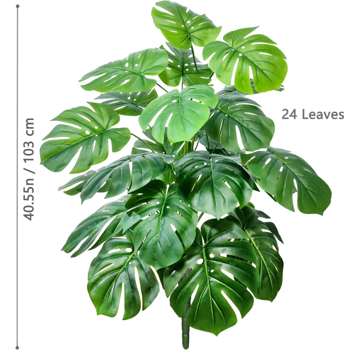 Tejesa 60-103cm Artificial Monstera deliciosa Pothos Alocasia Leaf Fake Plant Ornamental Festive Home Office Decoration