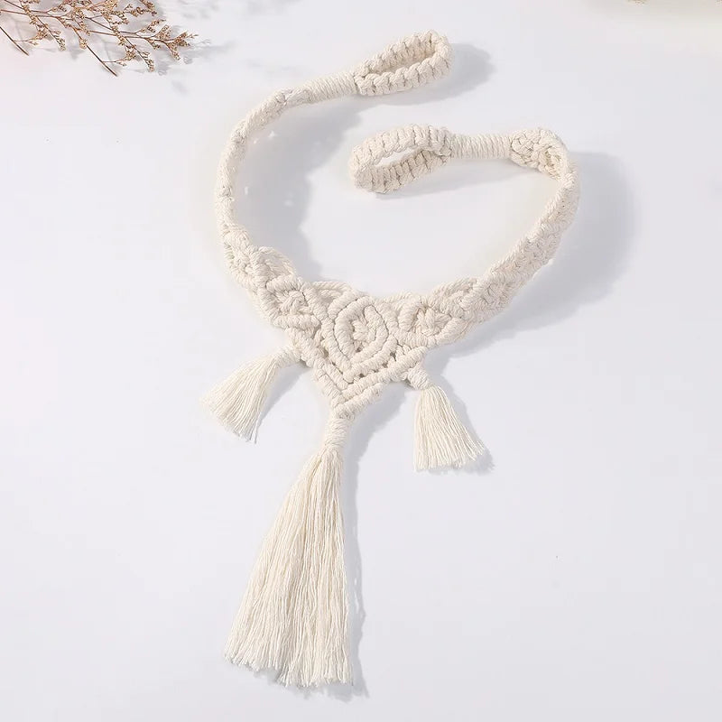 Bohemian Style Hand-woven Curtain Tie Rope With Beadfringe Farmhouse Decorative Pendant Curtain Tassel Strap Room Decor