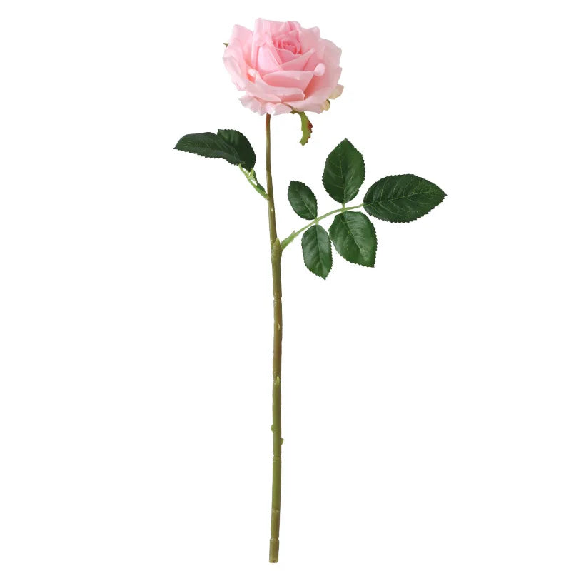 Real Touch Artificial Latex Rose Flowers Wedding Bridal Bouquet Home Dining Table Bedroom Study Garden Flower Arrangement Decor