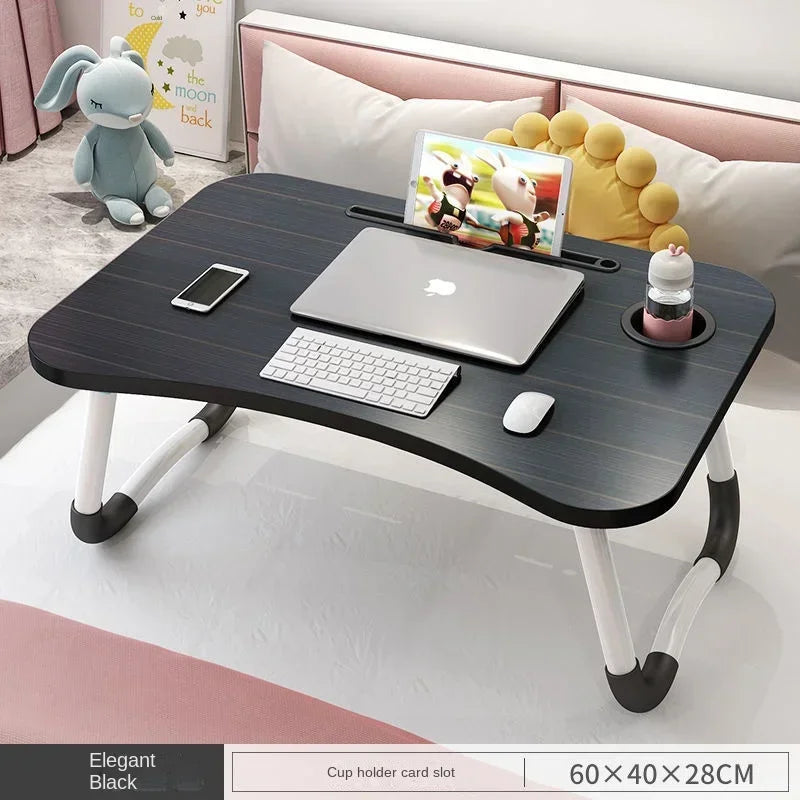 Folding Laptop Home Desk, Bed & Sofa, Bed Tray Table, Portable Lap Desk for Study and Reading, Bed Top Tray Table