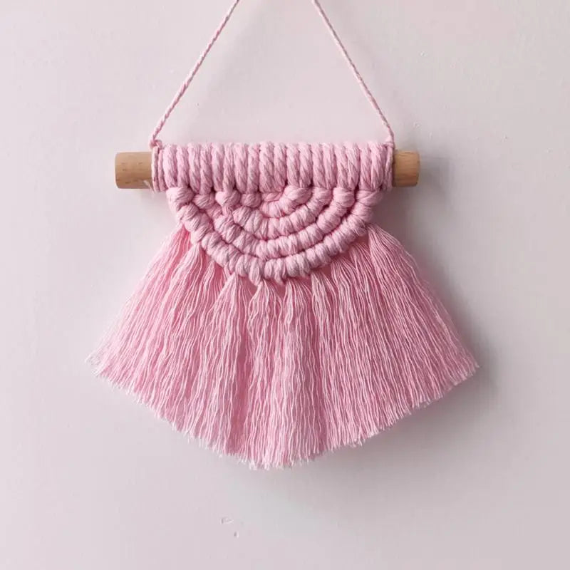 Bohemia Handwoven Macrame Tapestry with Tassels Bedroom Living Room Hanging Decorations Farmhouse Decoration Accessories