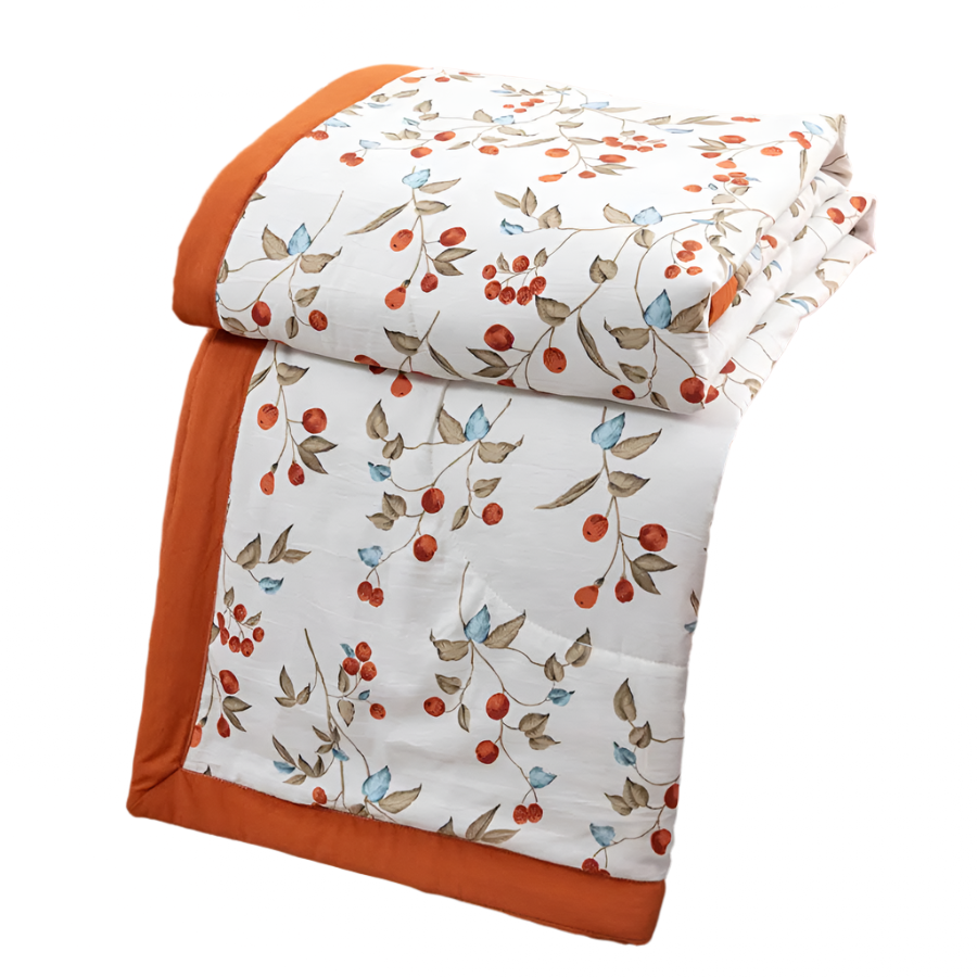 Hemasa  Linen Double Layer Summer Quilt   Printed Double Cooling Blanket