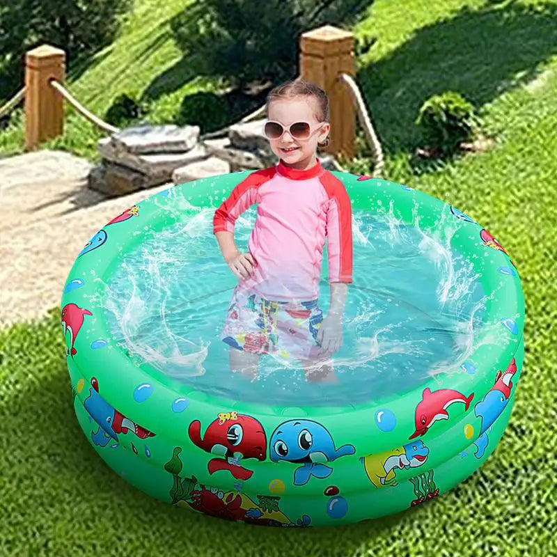 Hemasa Circular Swimming Pool Kiddie Swimming Pool Three-Layer Kiddie Toddler Outdoor Pool Design Quick Drainage For Girl/Boy Outdoor