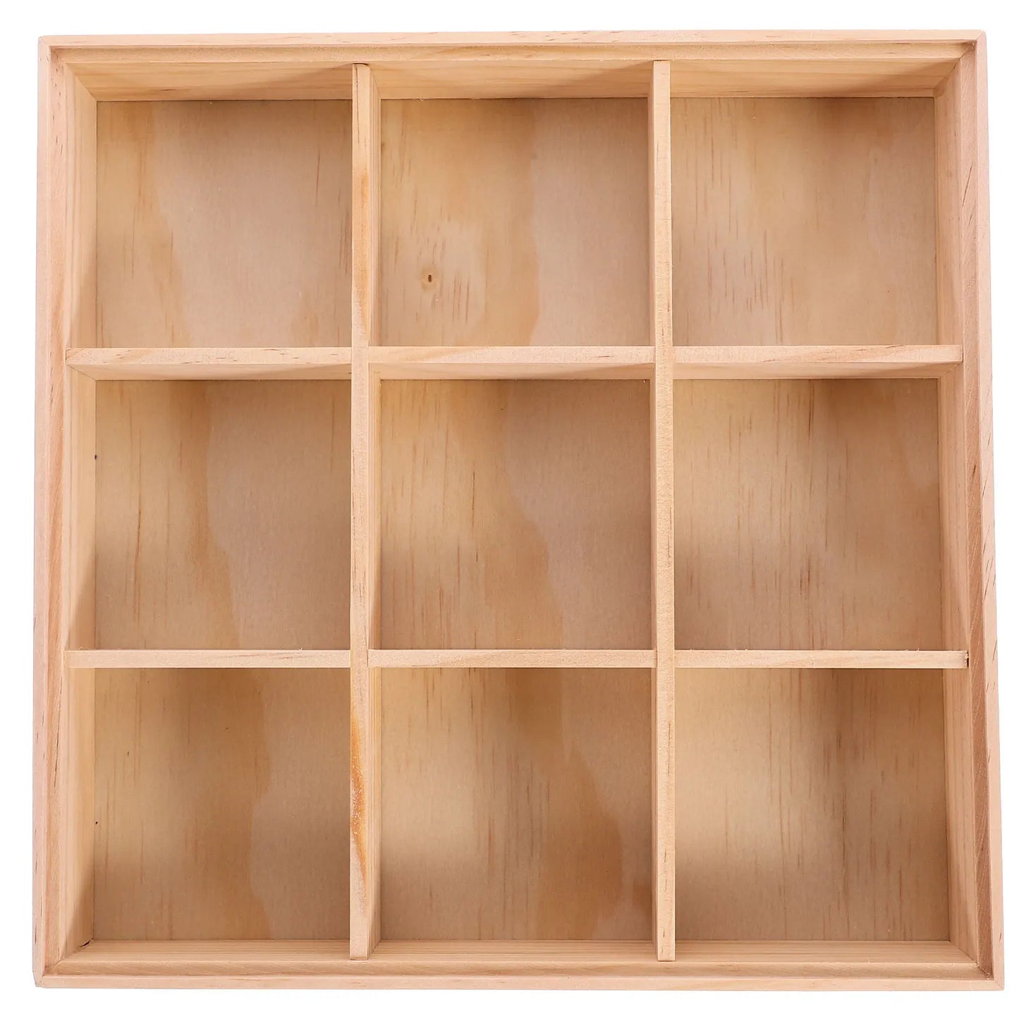 1pc Wooden Divided Storage Box Tea Bag Food Container Compartment Snack Candy Box Dried Fruit Serving Tray Sugar Packet Holder