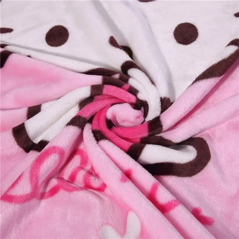 Hemasa Hello Kitty Soft Fluffy Blanket  / Cartoon Cute Plush Blanket  for Girls