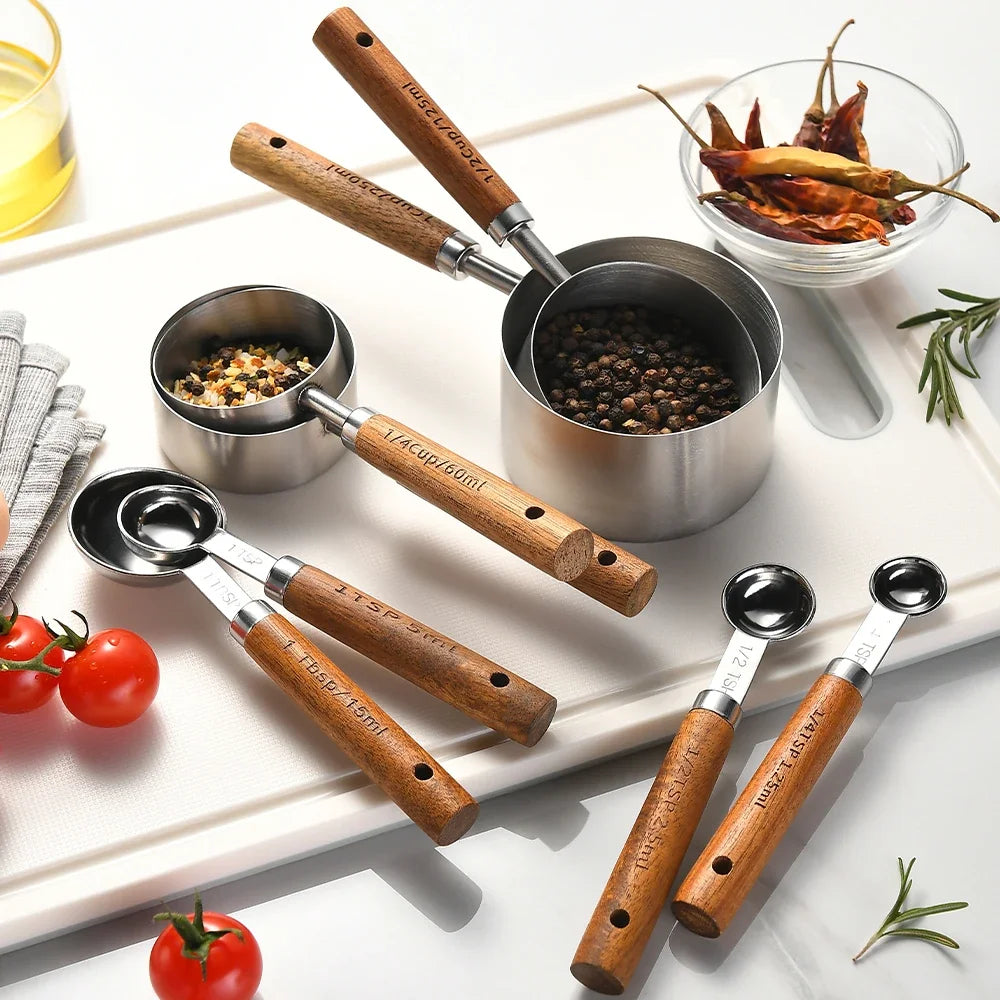 Hemasa 8Pcs Stainless Steel Multifunctional Measuring Spoon Set