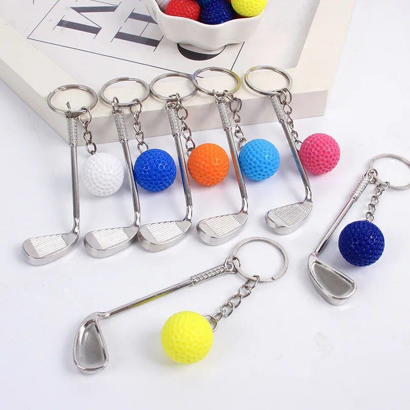 Tejesa Mini Golf Ball Pendant Keychain Cute Sport Keyring Key Chain Gifts for Teenager