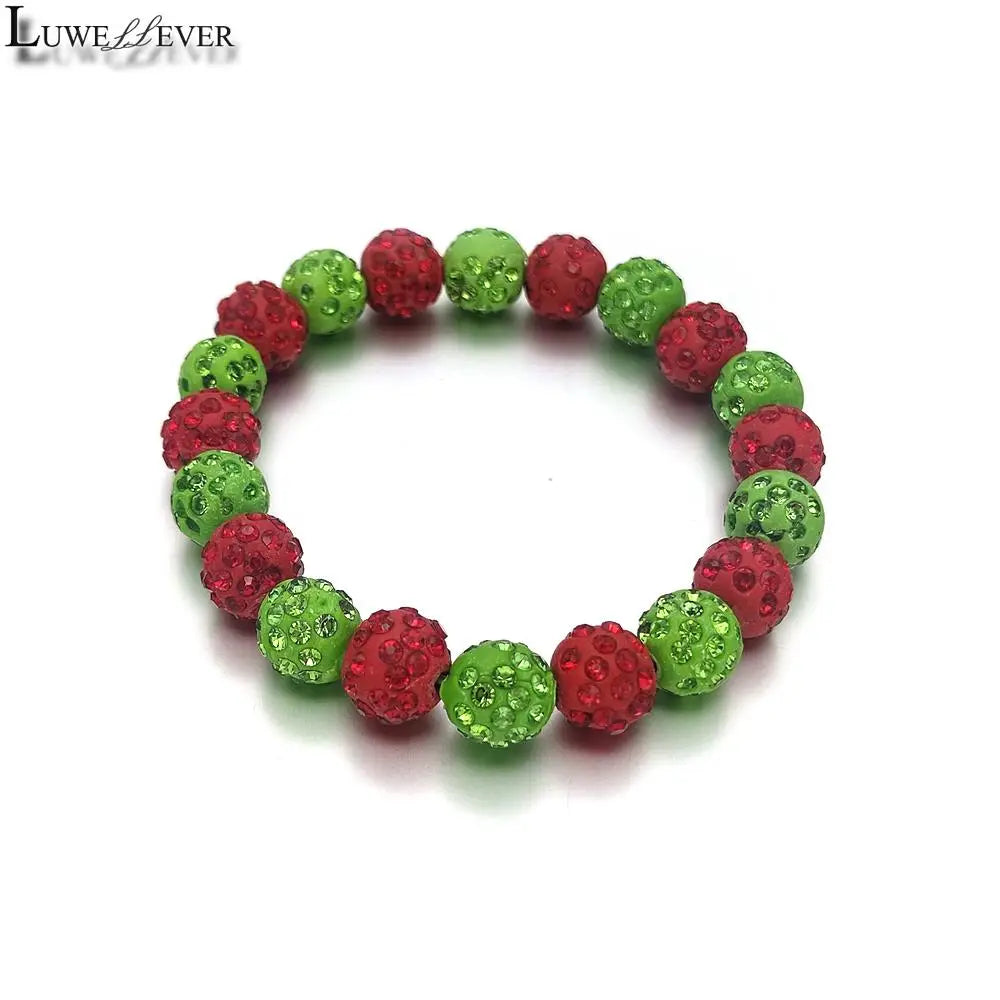 Hemasa pave disco ball beads stretchable bracelets / Bangle For Women Gift