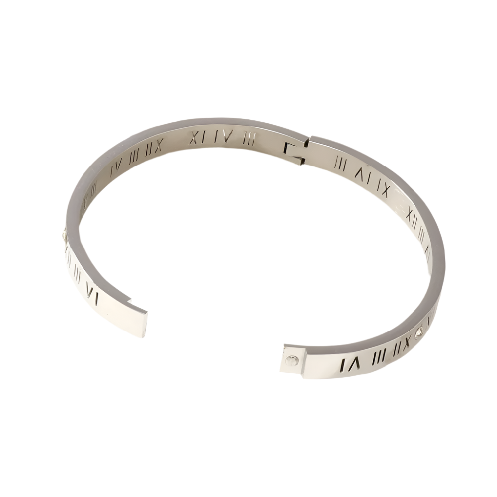 Hemasa Roman Bracelet For Women Stainless Steel Jewelry Accessories