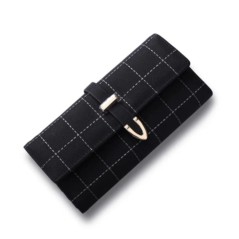Tejesa Women's Long Wallet Embroidered Vintage Frosted Cover Tri-fold Large Coin Purse / Money Bag
