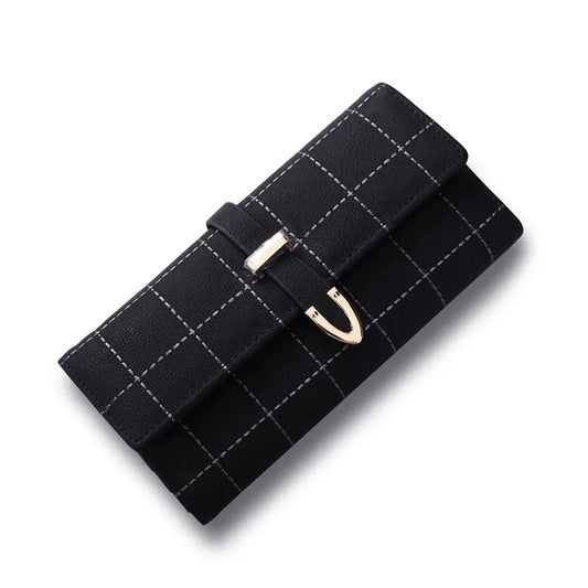 Tejesa Women's Long Wallet Embroidered Vintage Frosted Cover Tri-fold Large Coin Purse / Money Bag