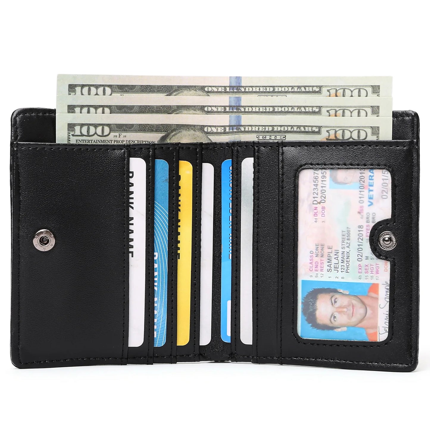 Carbon Fiber Genuine Leahter Wallet for Men RFID Blocking Anti-theft Mini Purse Men's Wallet Coin Bag ID Credit Card Holder