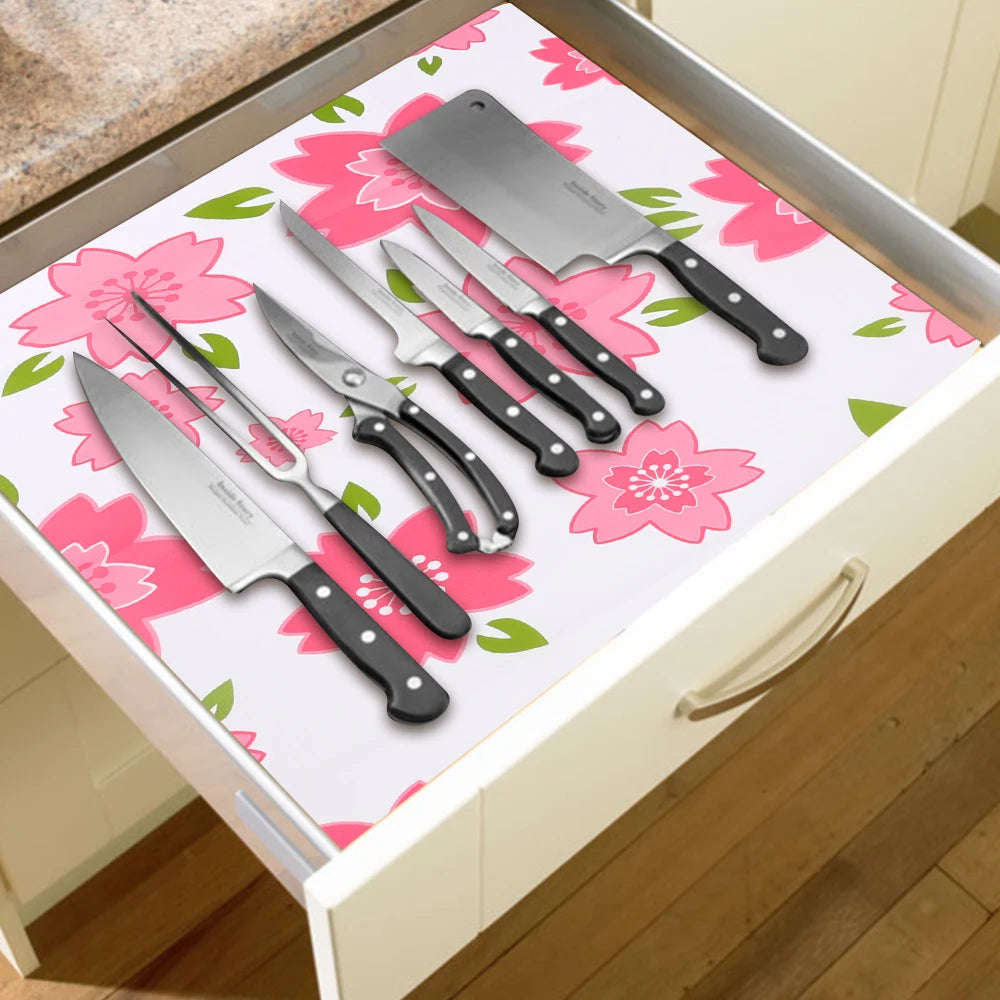 Drawer Shelf Liner Kitchen Cabinet Drawer Liner EVA Refrigerator Pad Waterproof Oil Thickened Table Pad Picnic Pad Non-adhesive