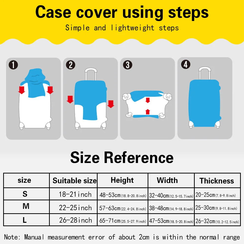 Tejesa Luggage Elastic Dust Cover/ 18-30 inch Suitcase Covers/ Baggage Protective Case printing Trolley cover